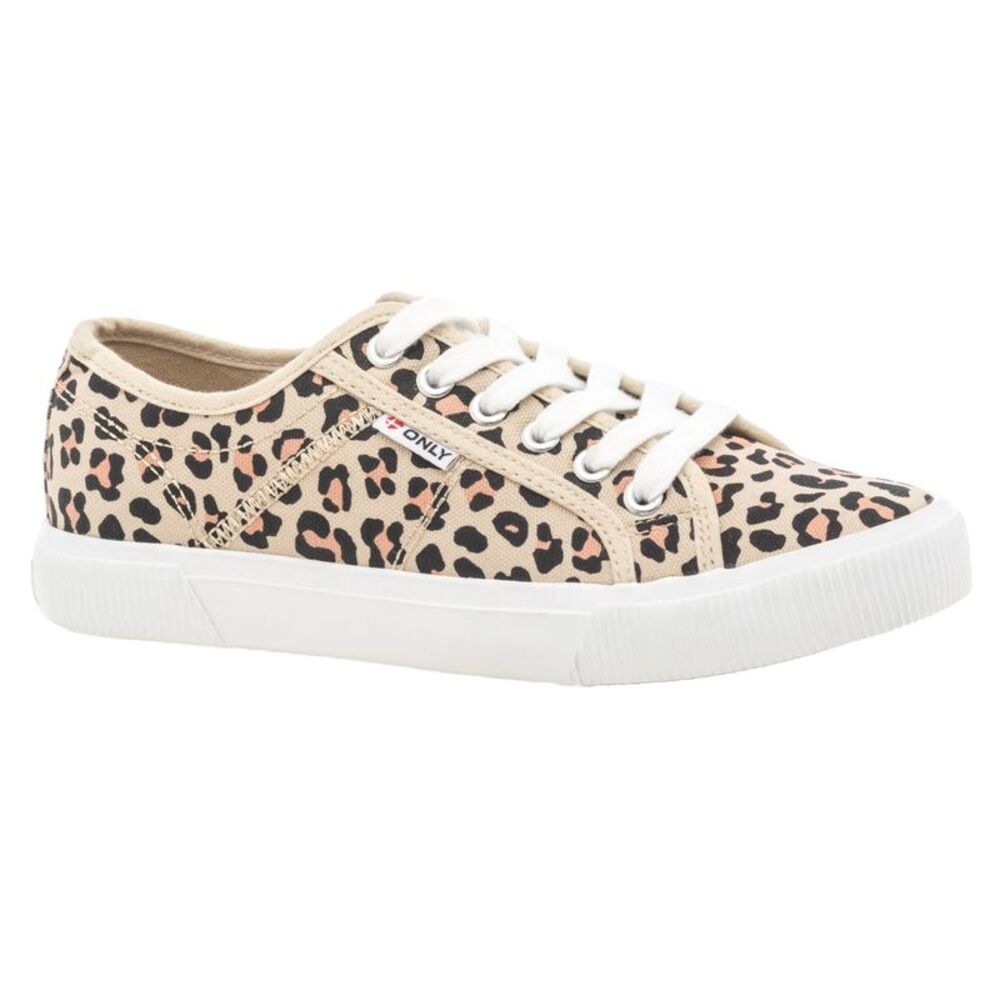 Only Womens/Ladies Onlnicola Sneakers / Cream/Leopard